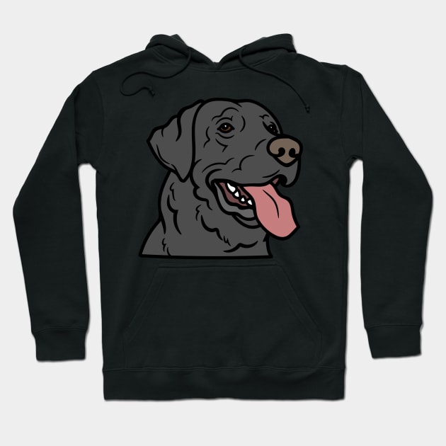 Black labrador Hoodie by elhlaouistore